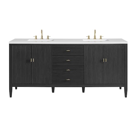 James Martin Vanities 72'' Vanity, Carbon Oak 485-V72-M-CBO